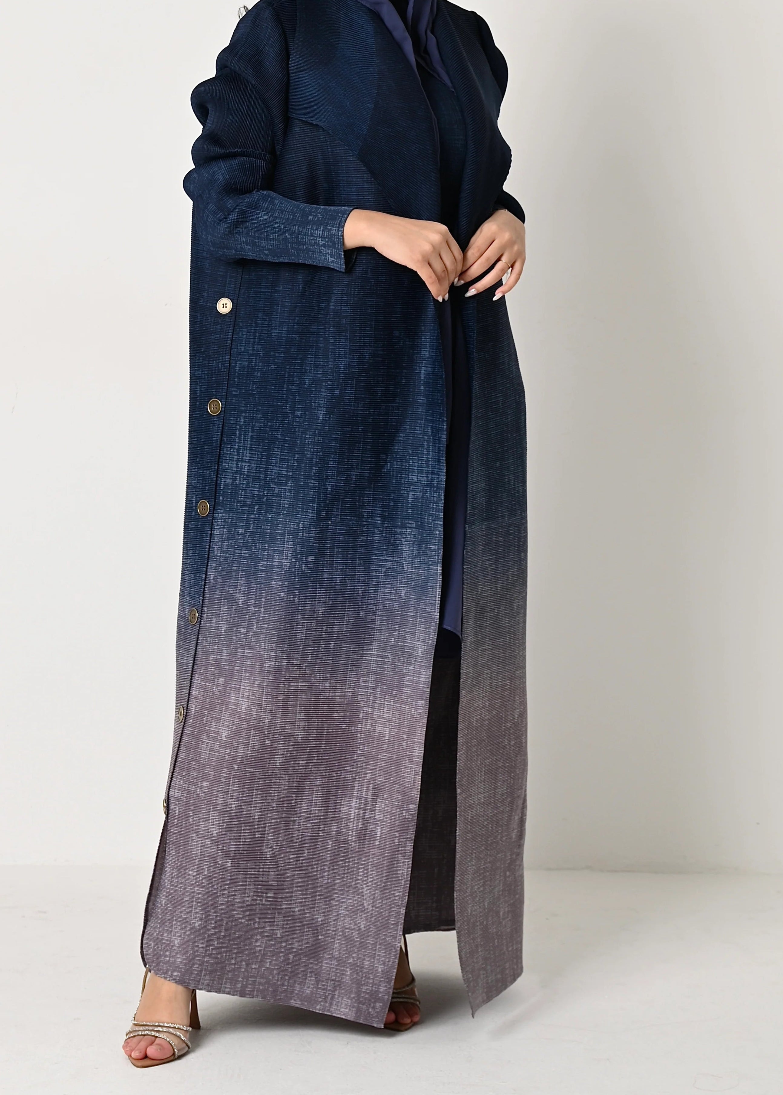 Ombre Blue Pleated Perfection