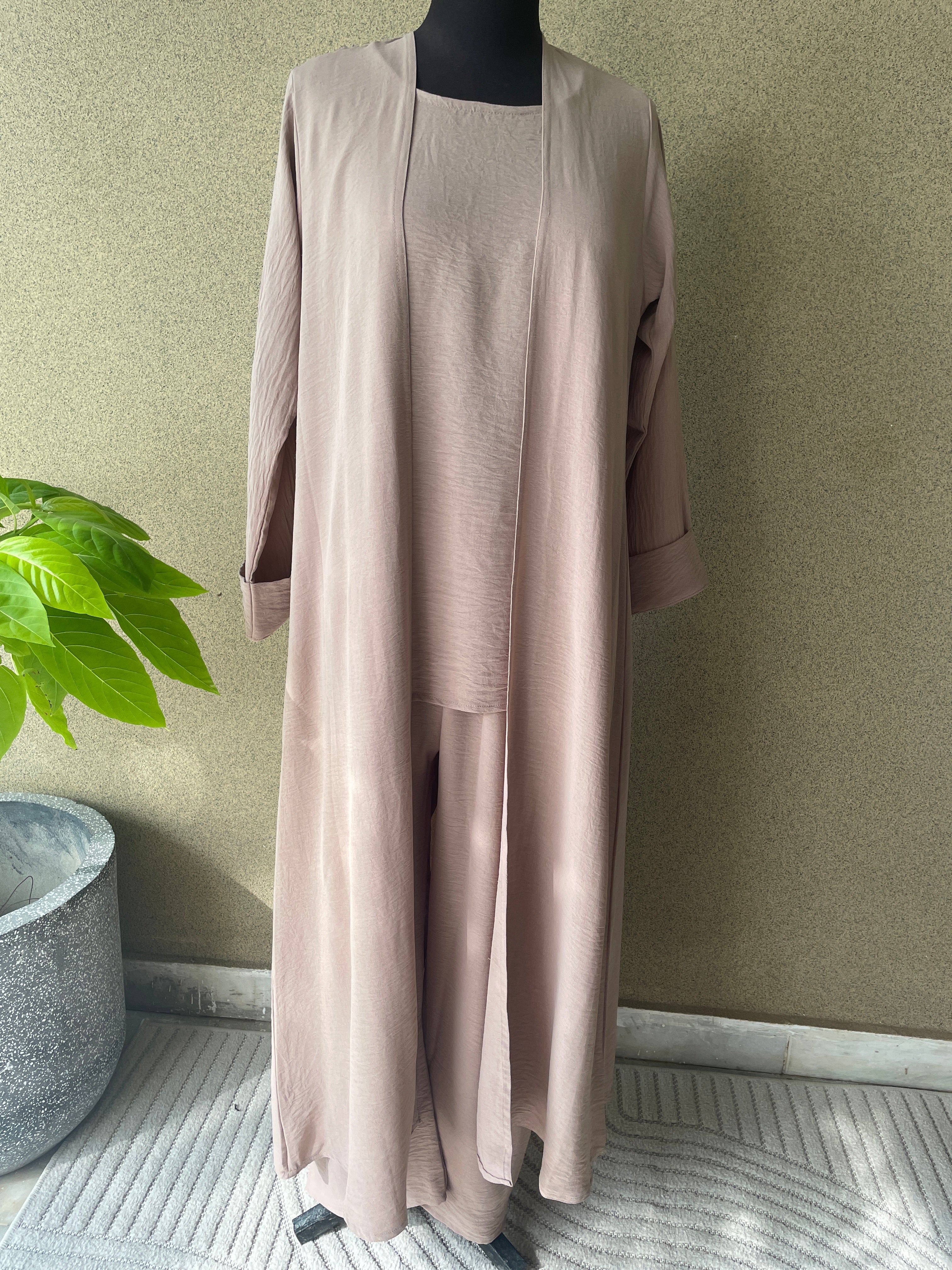 Co-ord set with Shrug- Beige