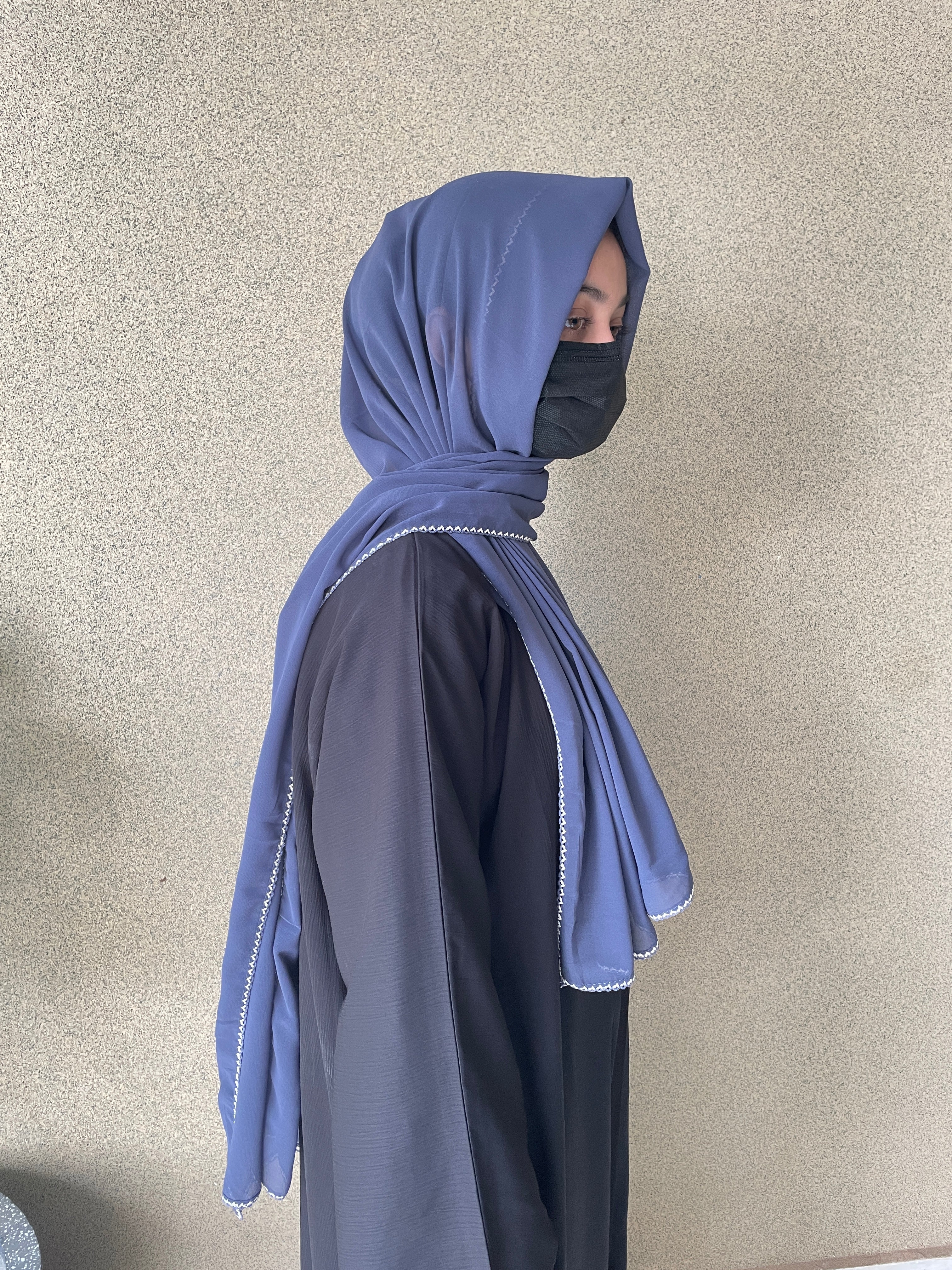 Georgette Border Hijab