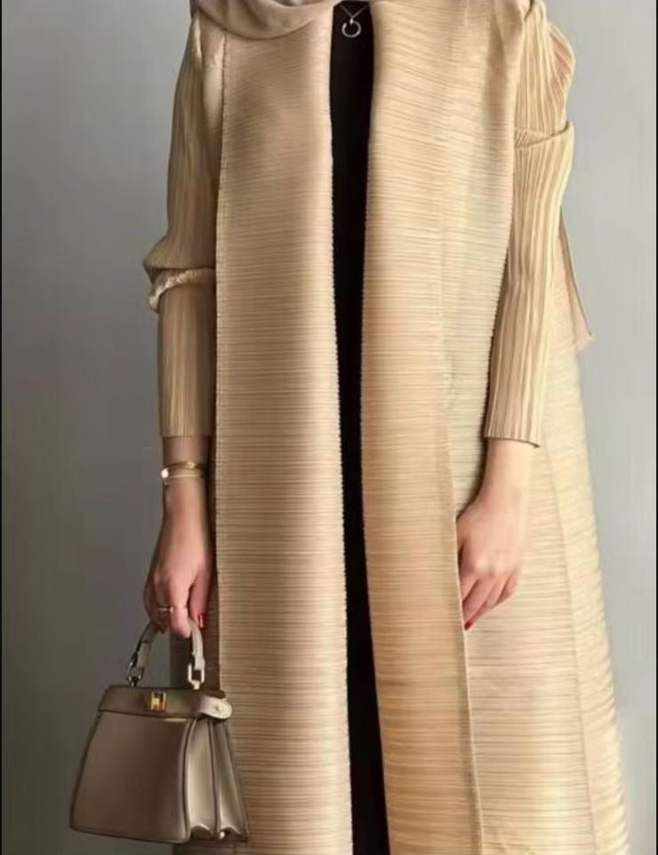 Pleated Coat- Solid